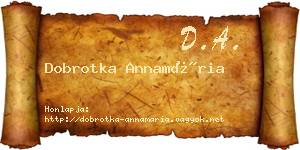 Dobrotka Annamária névjegykártya