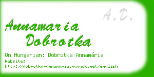 annamaria dobrotka business card