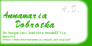 annamaria dobrotka business card